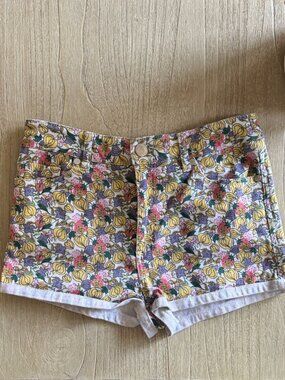 Floral & Fruity High-Rise Mini Jean Shorts from PJ by Peter Jensen 🍓